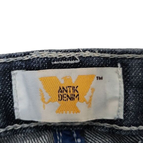 Antik Denim Jeans Womens 26 Blue Bootcut‎ Low Rise Embroidered Boho Festival - Picture 7 of 14